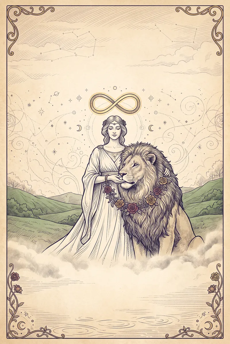 Ilustração da carta A Força