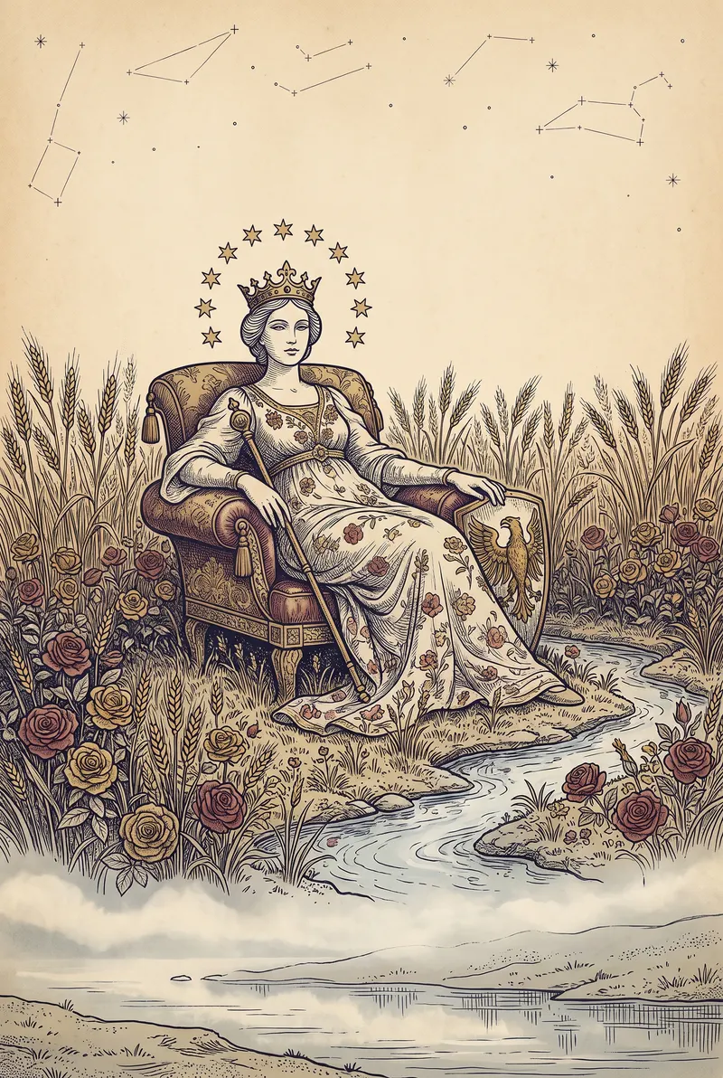 Ilustração da carta A Imperatriz