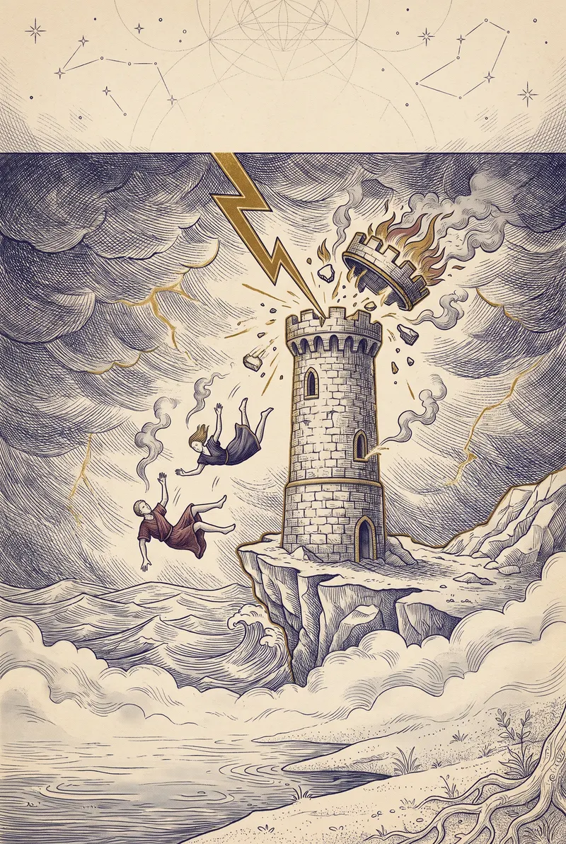 Ilustração da carta A Torre