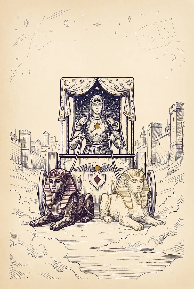 Ilustração da carta O Carro