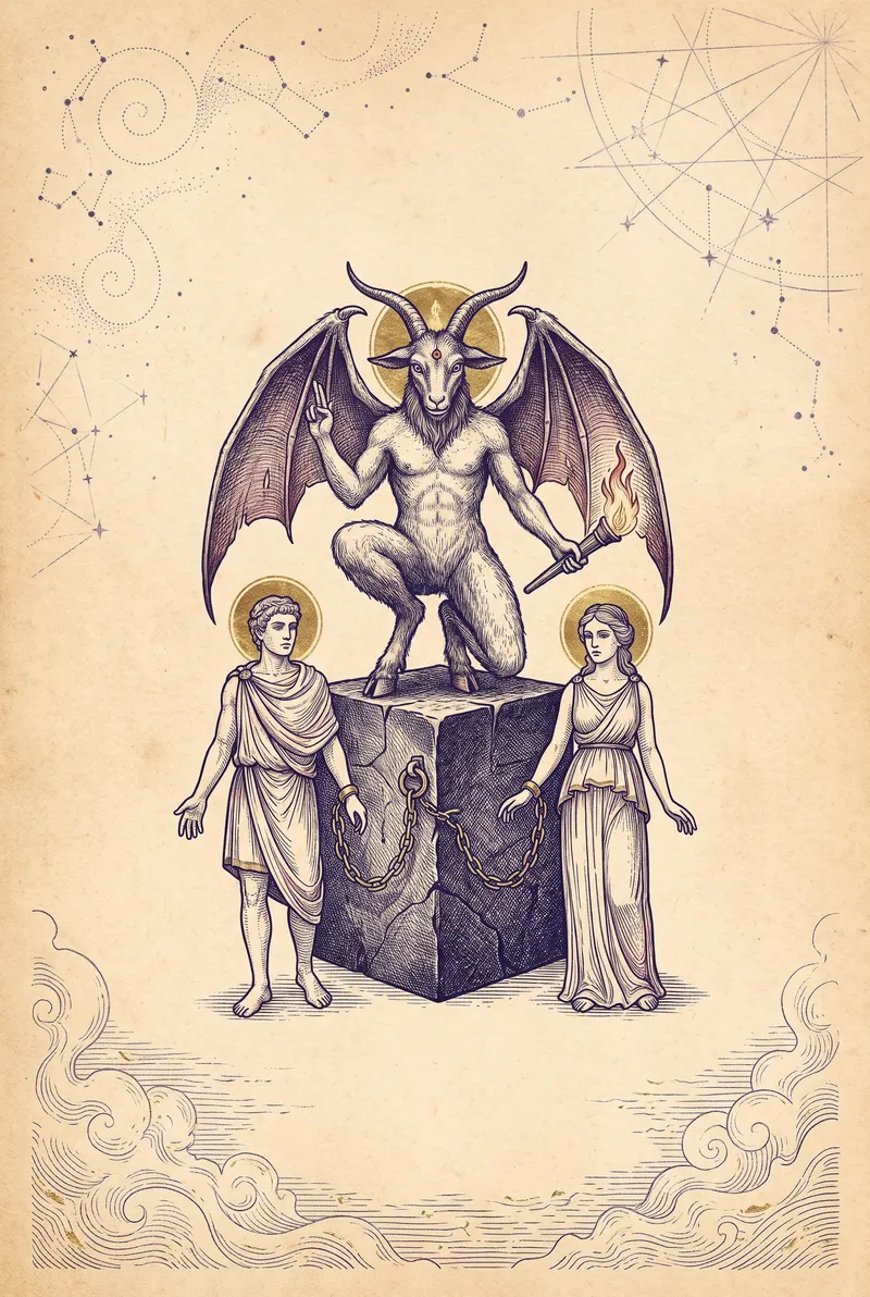 Ilustração da carta O Diabo