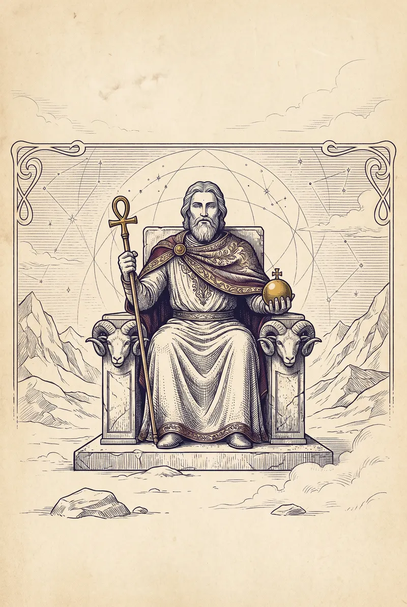Ilustração da carta O Imperador