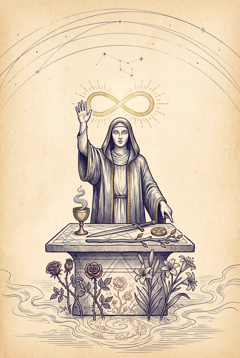 Ilustração da carta O Mago