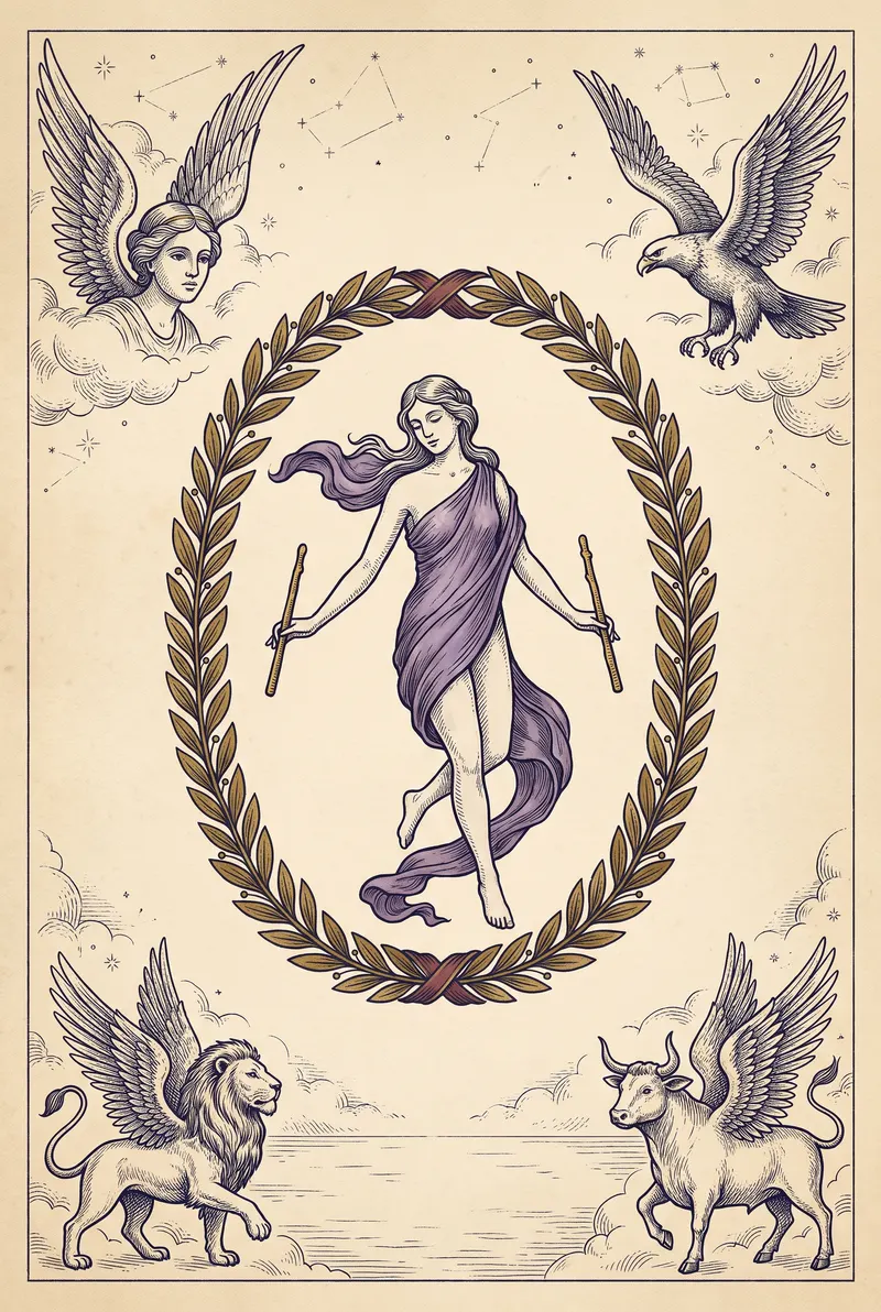 Ilustração da carta O Mundo