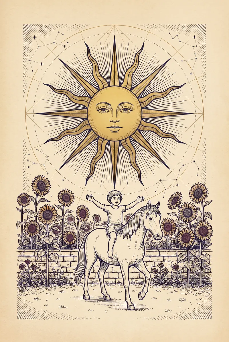 Ilustração da carta O Sol